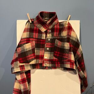 Cropped plaid jacket